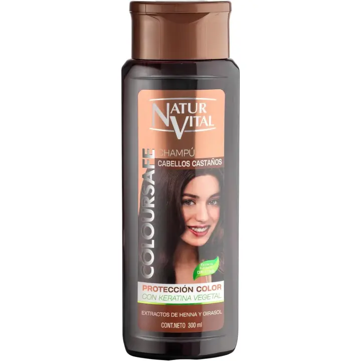 Champú Colorante Naturvital Coloursafe para Cabellos Castaños 300 Ml - 1