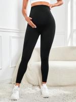 Leggings De Maternidad Para Mujer Con Apoyo En La Barriga Para Ejercicio Y Yoga Talla Grande Terciopelo Suave Y Elástico - details 2
