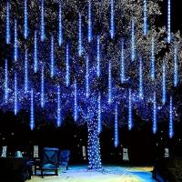 Luces De Lluvia De Meteoros LED EU Plug 8 Tubos Para Decoración De Jardín Patio Fiestas Navideñas Y Callejeras Luz De Cadena De Hadas - details 0