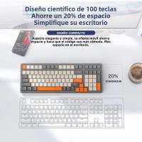 Teclado Mecánico Inalámbrico K8 Para Gaming Con Retroiluminación Hot Swappable Bluetooth 2.4G Y Cable Lineal Rojo Para PS4 PC Win Mac - details 6