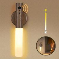 Lámpara De Pared LED Con Sensor De Movimiento Recargable Magnética Para Dormitorio Escalera Mesa Armario Luz De Noche Moderna - details 4