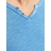 Camiseta con botones hombre Jack & Jones 12164972 manga corta azul - details 1