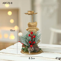 Nueva Decoración De Navidad Candelabro De Oro Hierro Para Ventana Adornos De Pino Para Árbol De Navidad Y Ambiente Con Soporte Para Velas - details 7