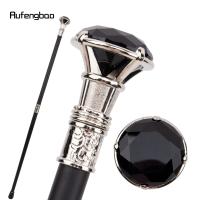 Bastón De Moda Blanco Y Negro Diamante Elegante Para Caballeros Cosplay Cane Con Punta De Goma 93cm Accesorio De Caminata - details 3