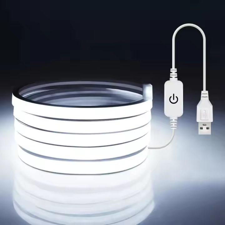 Tira De Luces LED COB Flexible 5V USB Impermeable Para Interiores Y Exteriores Dormitorio Longitudes De 1m/2m/3m Regulables - 1