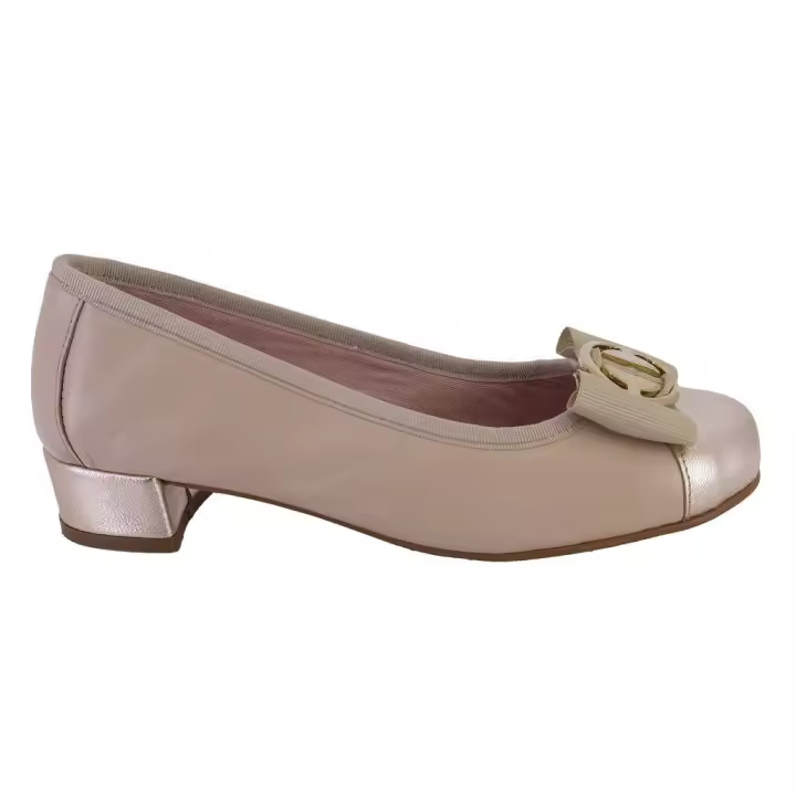 EUFORIA PAMELA Zapatos de mujer beige y oro PIEL 524 - 1