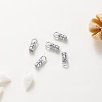 10Pcs Abrazaderas De Cierre Para Cordones De Cuero Y Cadena De Joyería DIY Platinadas En Latón Y Oro 14K/18K Con Anillo - details 8