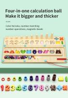 Juego De Puzzle Magnético Montessori Para Niños Tablero De Laberinto De Colores Y Números Madera Juguete Para Desarrollo De Habilidades Motoras Finas Edad Recomendada 3-6 Años - details 7