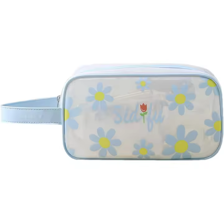 Neceser transparente, Bolsa de maquillaje impermeable en PVC, Bolsa de Cosméticos de viaje transparente, Bolsa de Lavado con ASA, Bolsa de Cosméticos portátil para Aeropuerto, Organizador de baño - 1