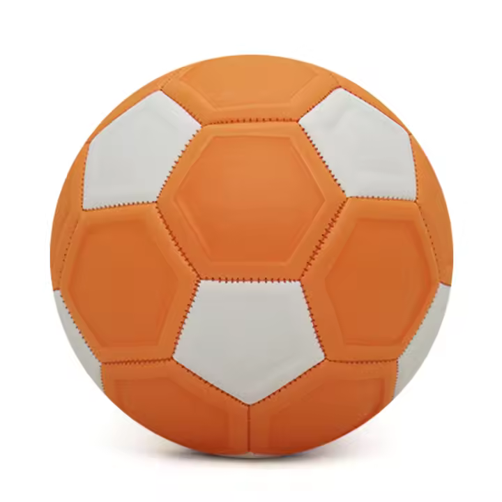 Balón De Fútbol Orange De Alta Densidad Superficie Resistente Al Desgaste Indentación Rotación Curva Para Deportes Al Aire Libre - 1