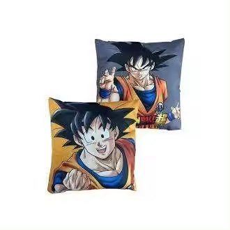 Cojin Dragon Ball 35x35 cm, Cojín Goku, Color Azul/Naranja, Licencia 100% Oficial, Stor - Kiglam - 1