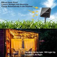 DIY Luz Solar LED Para Exterior Cadena De Luces De Jardín Impermeable Guirnalda De Farolillos Navideñas Decorativas Luz Caliente Blanca Longitud 12m - details 0
