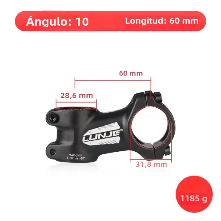 Tubo De Bicicleta Ultraligero De Aluminio Aleación 17 Grados MTB Carretera 31.8mm 60/70/80/90/100/110 Piezas Para Bicicleta De Montaña MTB - 1