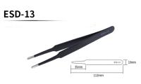 Set De 6 Pinzas De Precisión ESD Antiestática Acero Inoxidable Herramientas De Reparación Para Electrónica Y Artesanía - details 8