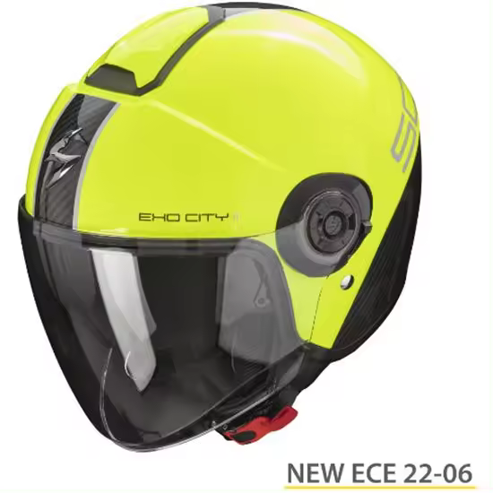 SCORPION EXO-CITY II CARBO NEON AMARILLO CON GAFAS ECE 22.06 - 1