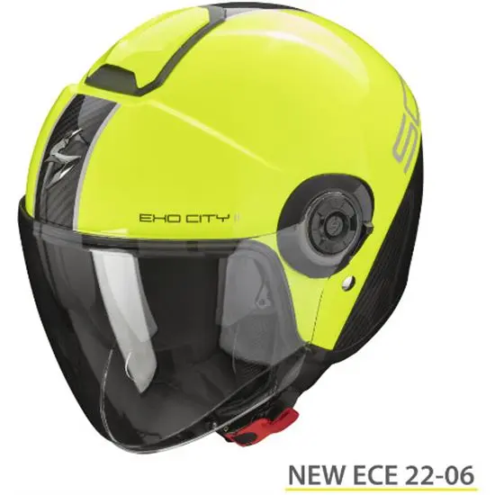 SCORPION EXO-CITY II CARBO NEON AMARILLO CON GAFAS ECE 22.06 - 1