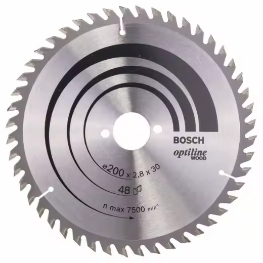 Bosch 2 608 640 620 - Hoja de sierra circular Optiline Wood - 200 x 30 x 2,8 mm, 48 (pack de 1) - 1
