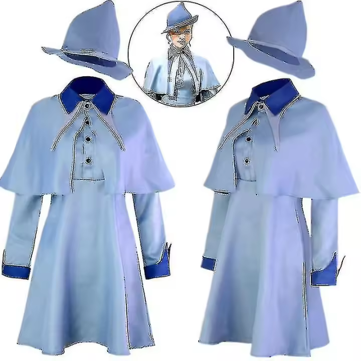 Disfraz de bruja de la Escuela de Magos para mujer, sombrero de uniforme escolar, gorro de Halloween - 1