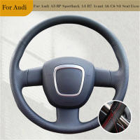 Cubierta De Volante Para Coche De Cuero Microfibra DIY Accesorios De Interior Para Audi A3 8P Sportback A4 B7 Avant A6 C6 S4 Seat Exeo - details 0