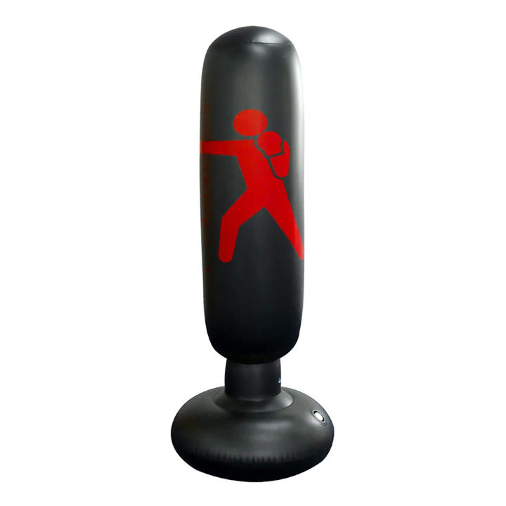 160cm x 65cm Saco De Boxeo Inflable Con Soporte Para Niños Y Adultos, Saco De Boxeo Independiente, Vaso De Descompresión, Sacos De Arena, Bolsa De Perforación Para Entrenamiento De Karate