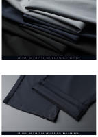 Pantalones Casuales De Seda Para Hombre Primavera/Verano Cintura Media Pierna Larga Y Recta Cómodos Y Transpirables Con Bolsillos - details 21