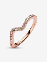 Pandora - Anillo de Ola Brillante - Baño de Oro Rosa de 14K - details 0