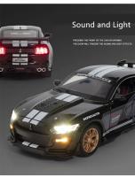 Ford Mustang Shelby GT500 1:32 Coche De Deportes De Aleación Modelo De Metal Con Sonido Y Luz Juguete De Colección Para Niños Regalo - details 4