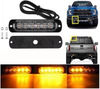 Barra de Luz estroboscópica de advencencia de Emergencia Para el bajo de la carrocería, ultradelgada, de 6 LED Y 18 W, colámbar, para vehículos de 12 a 24 V, Luz intermitente de seguridad - details 3