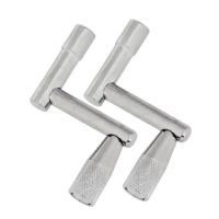 2Pcs Llave De Jazz Z Tipo Para Batería De Tambor Universal Accesorios De Percusión Diseño Espiral Metal Color Plateado - details 8