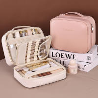 Bolso De Maquillaje Para Mujer Organizador De Viaje Impermeable De PU Cuero Con Compartment Multiuso Cierre De Cremallera - details 1