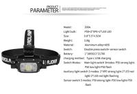 Linterna Frontal LED Potente USB Recargable 3 Modos Inducción Por Batería 18650 XHP50 Para Salidas De Noche Camping Al Aire Libre - details 0