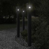 vidaXL Lámpara de suelo de exterior acero inoxidable 110 cm Color Negro,  Plateado, y mas - details 0