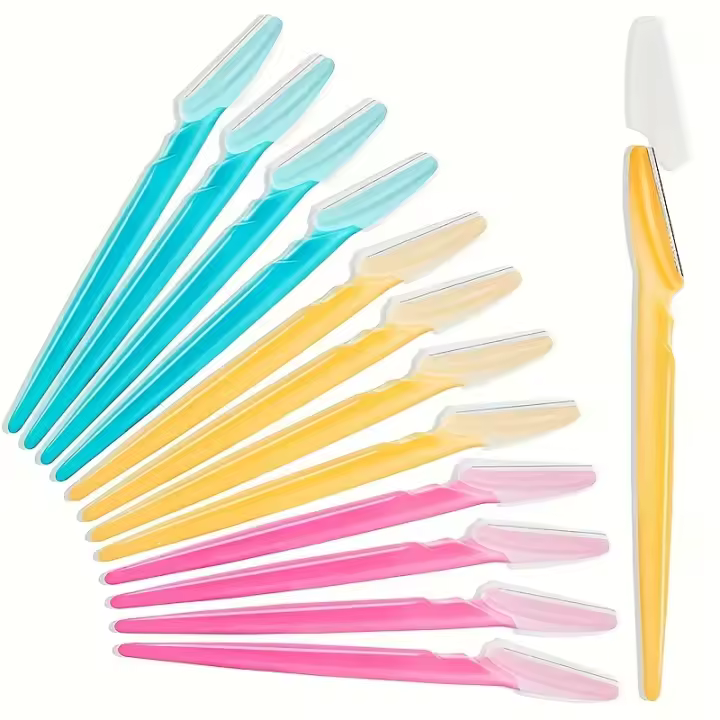 Cepillo De Cejas Para Mujer Afeitadora De Cara Y Cuerpo Segura Con Cubierta Set De Herramientas De Maquillaje Pequeño - 1