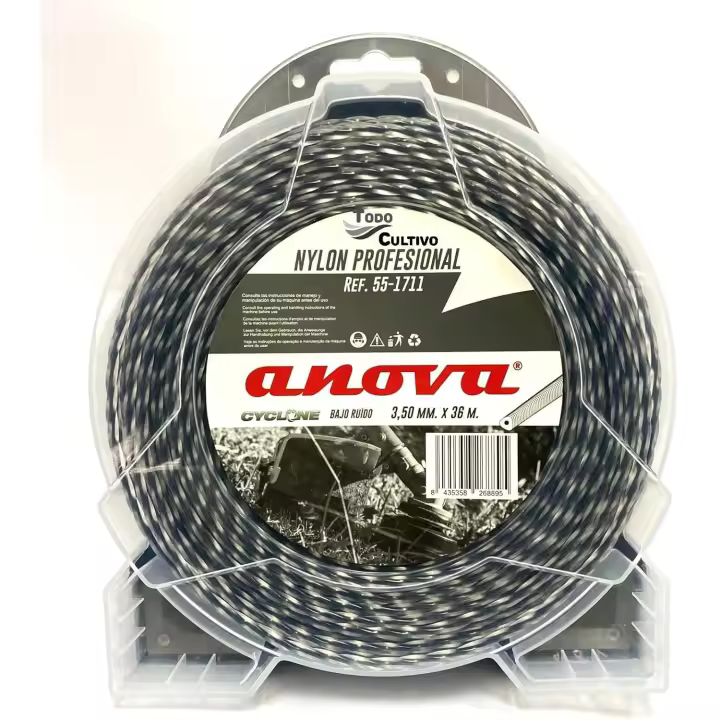 Bobina nylon trenzado Cyclone Anova 3,50mm x 36 Mt - 1