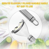 Herramienta de pelador de mazorca de maíz, 2 piezas cortador de maíz de acero inoxidable pelador de maíz rascador con mango ergonómico de primera calidad pelador de maíz - details 2