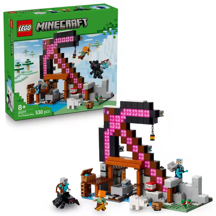 [PREVENTA] LEGO® Minecraft® La Mina del Pico Decoración para el Cuarto de Juegos, Divertido Regalo para Construir y Coleccionar con Pico y Figuras, Juguete para Niños de 8 Años o Más 21277 - 1