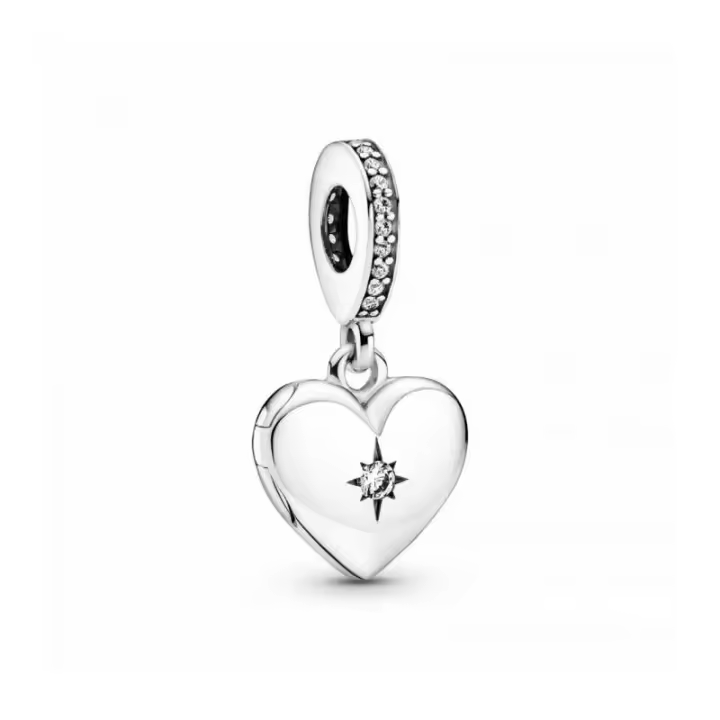 Charm Colgante en plata de ley Medallón Corazón Abierto - 799537C01 - 1