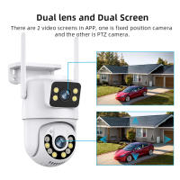 Cámara De Seguridad IP Inalámbrica Exterior 4K 8MP HD Con Lente Doble PTZ WiFi Auto Tracking Cámara De Vigilancia Para Calle iCsee - details 0