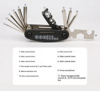 Herramienta Multifuncional De Bicicleta Portátil 16 En 1 Llave De Sockets Para Motocicleta Y Reparación De Bicicletas Herramienta De Destornillador - details 5