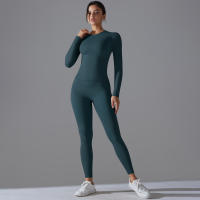 Conjunto De Yoga Deportivo Transpirable Y Estirable Con Control De La Panza Y Modelador Leggings De Glúteos Slimming Top Activo Para Gimnasio - details 23