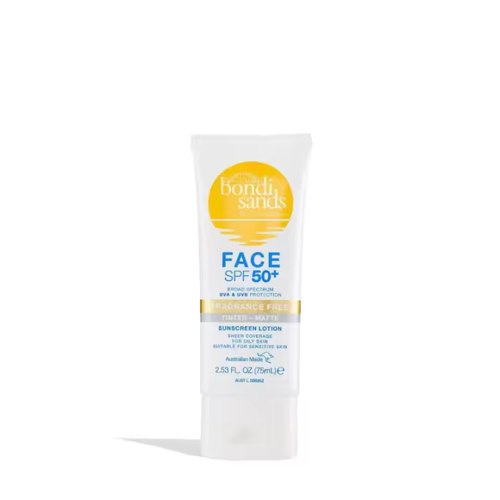 Bondi Sands - Protector solar facial con color SPF50+ de acabado mate sin perfume 75ml - 1