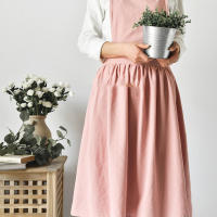 Delantal De Algodón Para Mujer Estilo Nórdico Con Cinturón Ajustable Diseños Lindos Para Cocina Y Cafetería 3 Colores - details 7