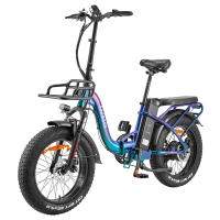 Bicicleta eléctrica Fafrees F20 Max, neumático ancho de 20 * 4,0 pulgadas, motor sin escobillas de 500 W, batería de celda Samsung de 48 V 22,5 Ah, velocidad de 25 km/h, frenos de disco delanteros y traseros, Shimano de 7 velocidades - Verde Aurora - details 1