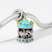 Nueva Cadena De 925 Plata Estereotipada Con Encanto Del Príncipe De La Carrousel Clown Para Pulsera Original Pandora Joyería DIY Para Dama - details 14