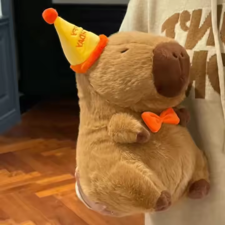 Muñeco De Peluche Capibara Kawaii Juguete Suave Regalo De Cumpleaños Para Amiga Animal De Peluche Fluffty Anime Para Niñas Y Niños - 1