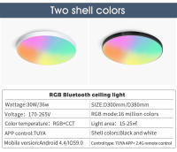 Luz De Techo Inteligente RGB Con Altavoz 30W 36W Reproducción De Música Bluetooth WIFI TUYA APP Decoración Para Hogar Dormitorio Sala De Estar - details 1