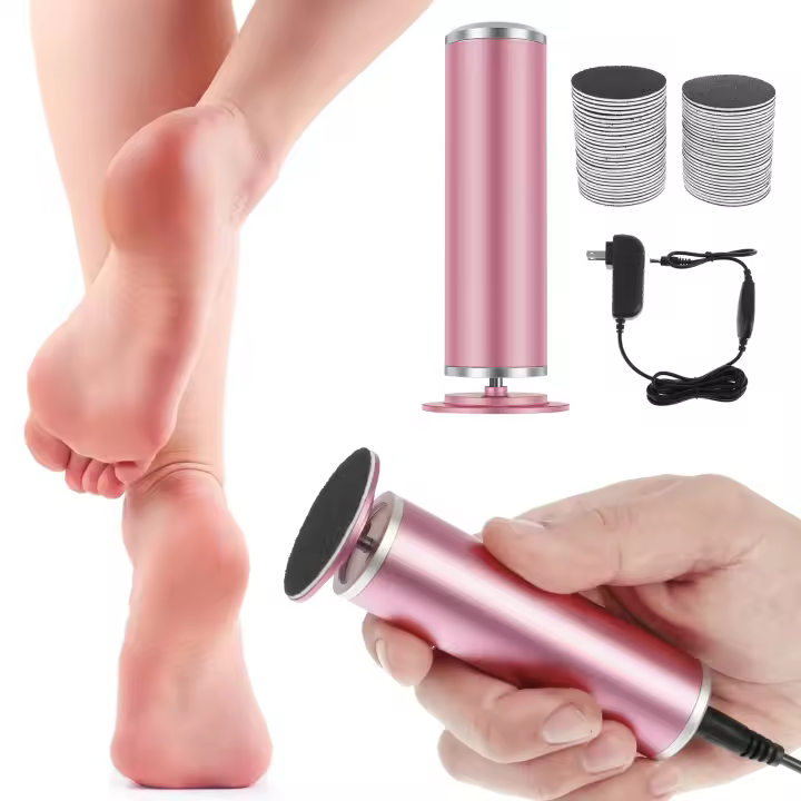 Archilla Eléctrica Adjustable With 60 Piezas De Papel De Hierro Profesional Para Eliminar Callos En Pies - 1