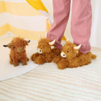 Chinelos De Vaca Highland Escocesa Para Mujeres Y Hombres Regalos Suaves Y Antideslizantes Chinelos De Interior De Peluche - details 1