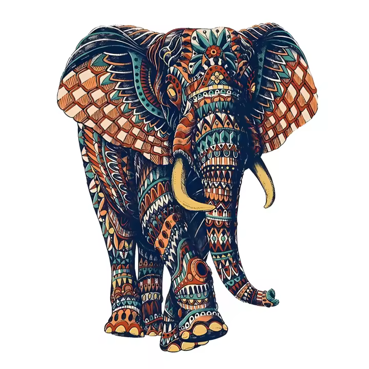 Rompecabezas De Madera En Forma De Elefante Único Juguete De Alivio Del Estrés Para Adultos Regalo De Cumpleaños Y Vacaciones - 1