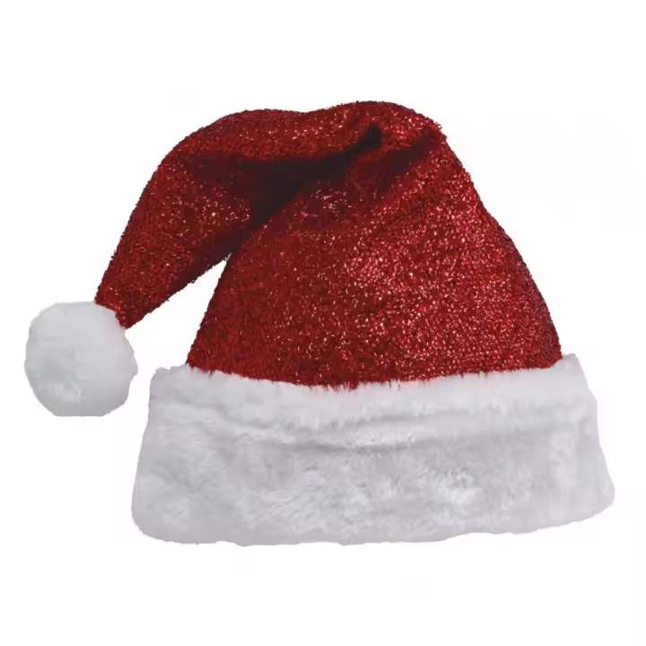 Guirma Gorro de Papá Noel brillante de lujo infantil - 1